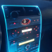 Banda LED Neon auto RGB cu 7 Culori, Alimentare USB pentru Lumini Interioare 2 Metri
